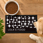 Personalised Abstract Pet Bowl Mat