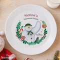 Personalised The Snowman Christmas Wishes Plastic Plate