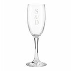 Personalised Couples Initials Flute Glass