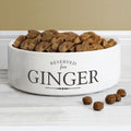 Personalised Reserved For 15cm Medium White Pet Bowl