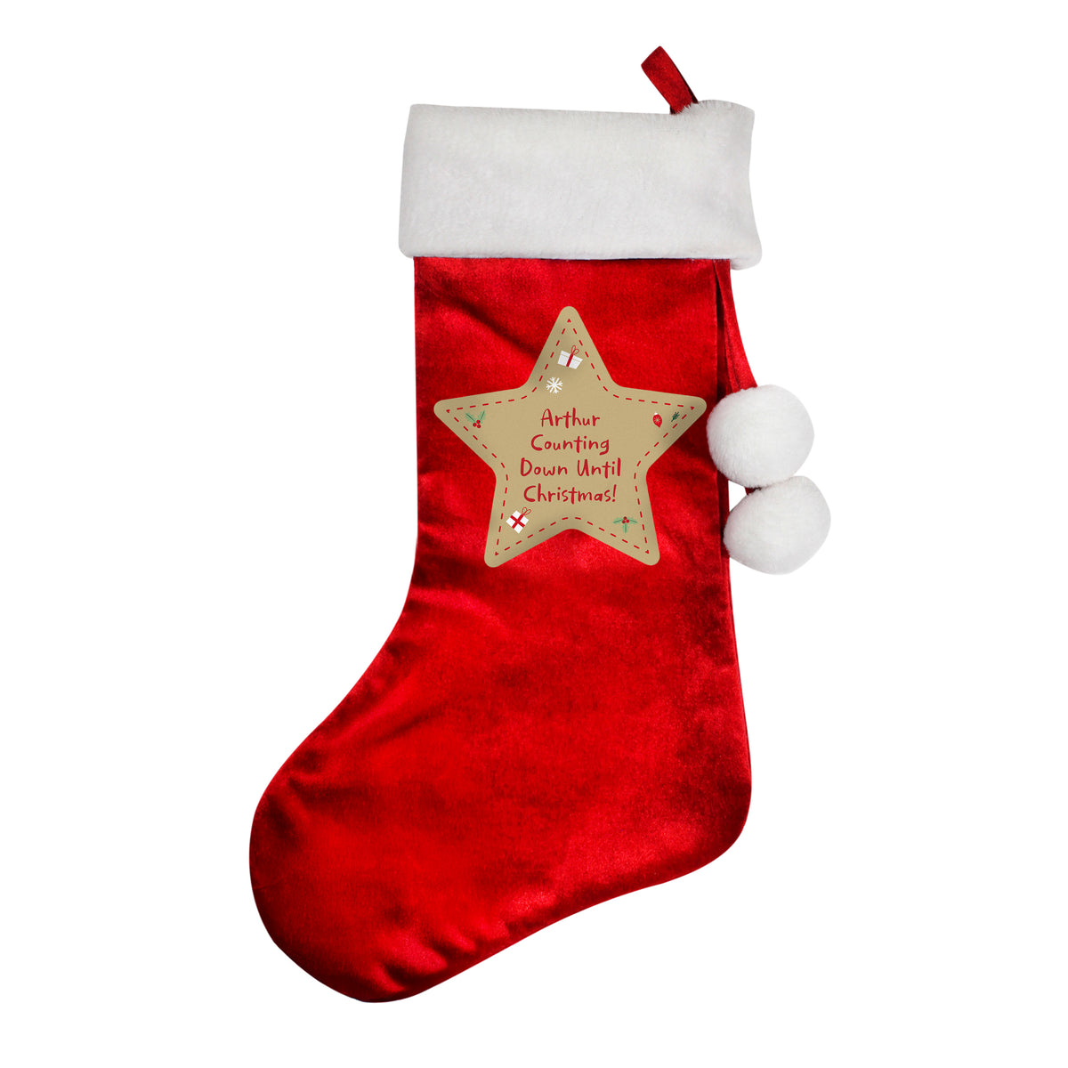 Personalised Christmas Red Stocking
