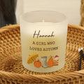 Personalised Pumpkin Frosted Glass Candle