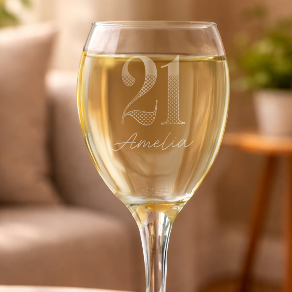Personalised Big Age Wine Glass