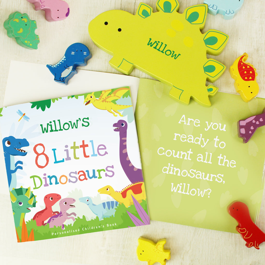 Personalised Dinosaur Book & Stacking Toy