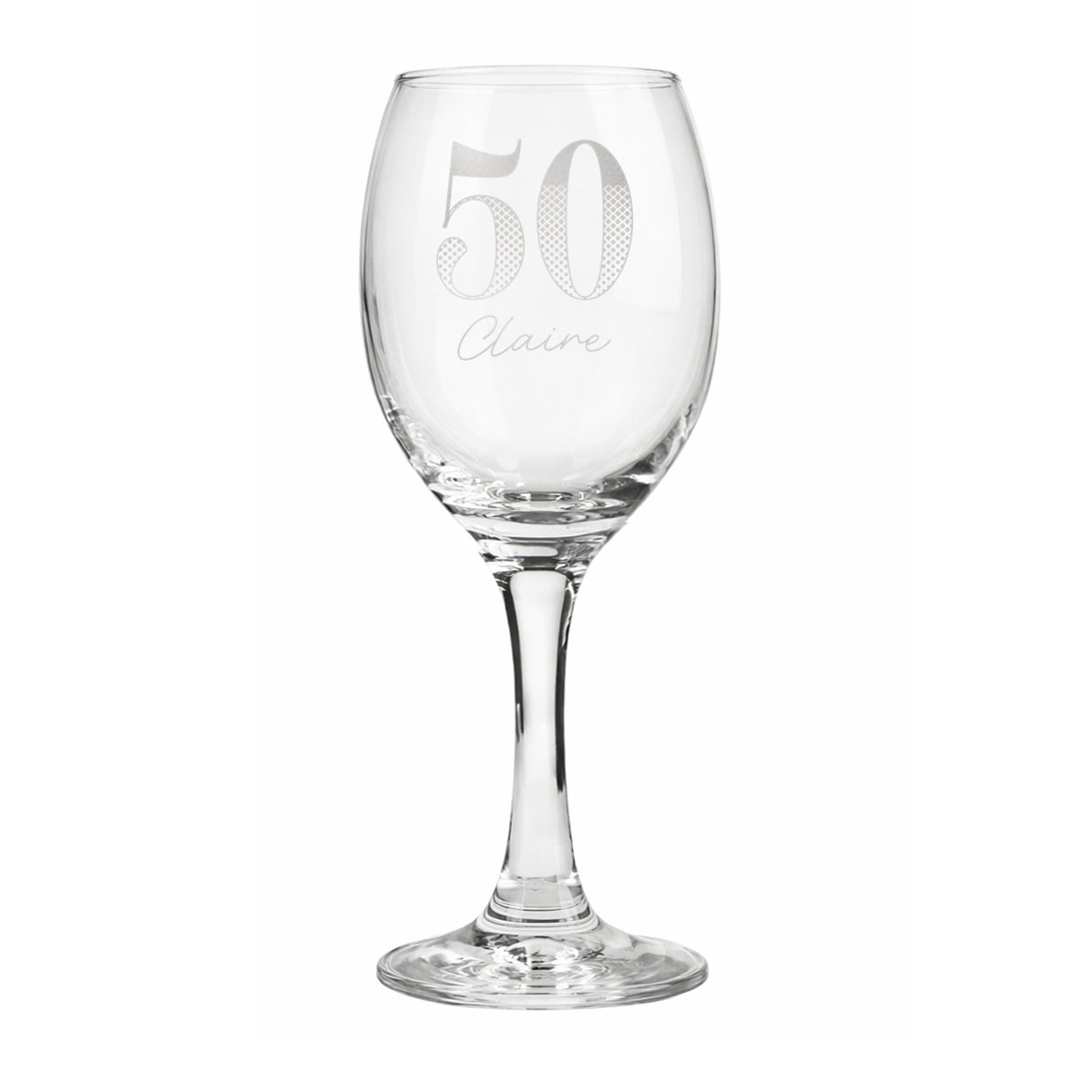 Personalised Big Age Wine Glass