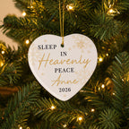 Personalised Heavenly Peace Ceramic Heart Decoration