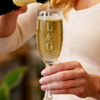 Personalised Couples Initials Flute Glass