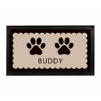Personalised Paw Prints Pet Bowl Mat